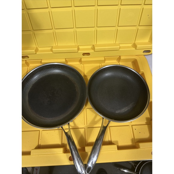 HEXCLAD 2 Piece Nonstick Stainless Steel Frying Pan Set 10 and 12